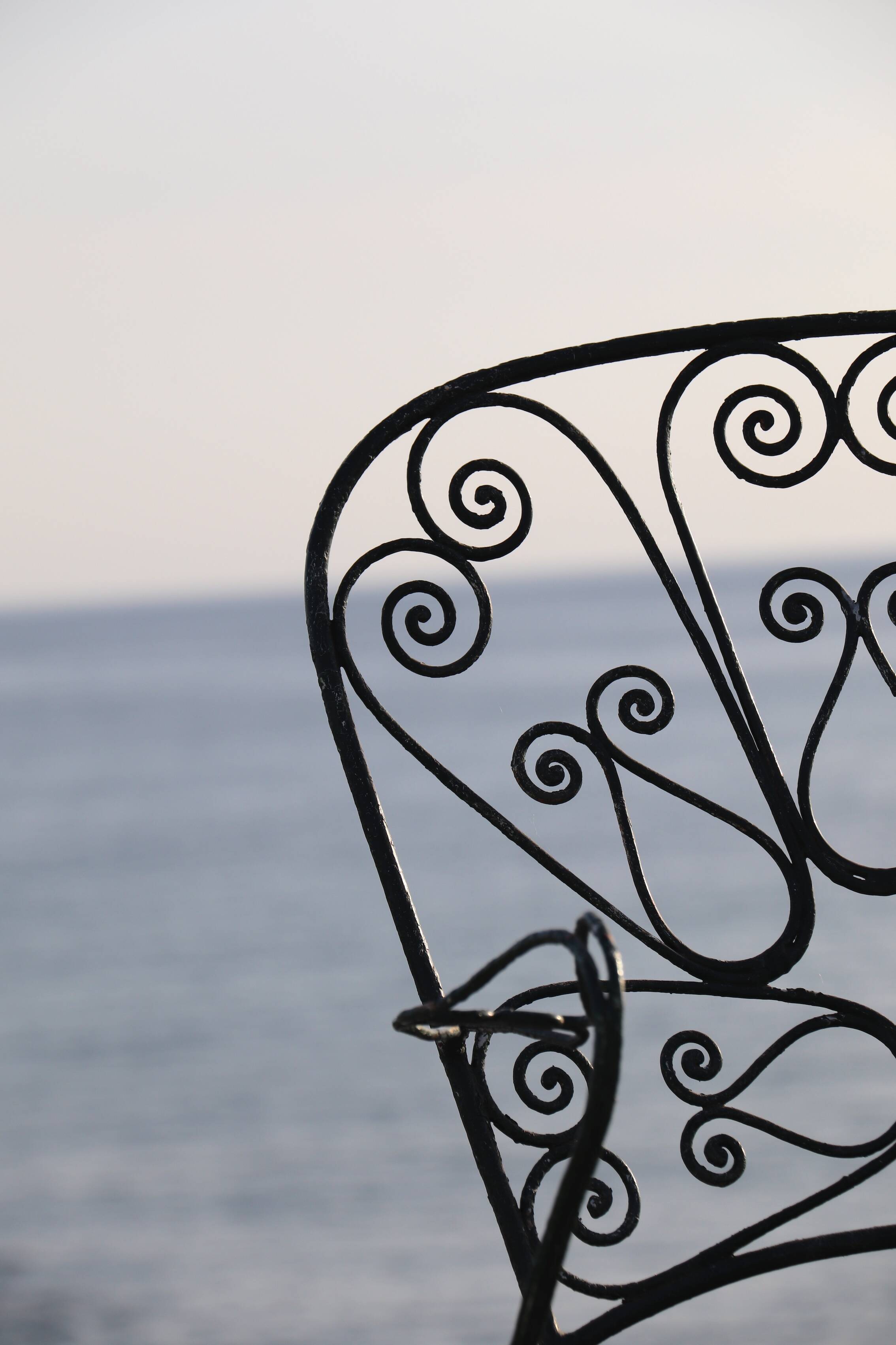 Set of 4 wrought iron garden chairs, France, 20th century
