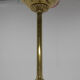 Art nouveau brass and glass chandelier