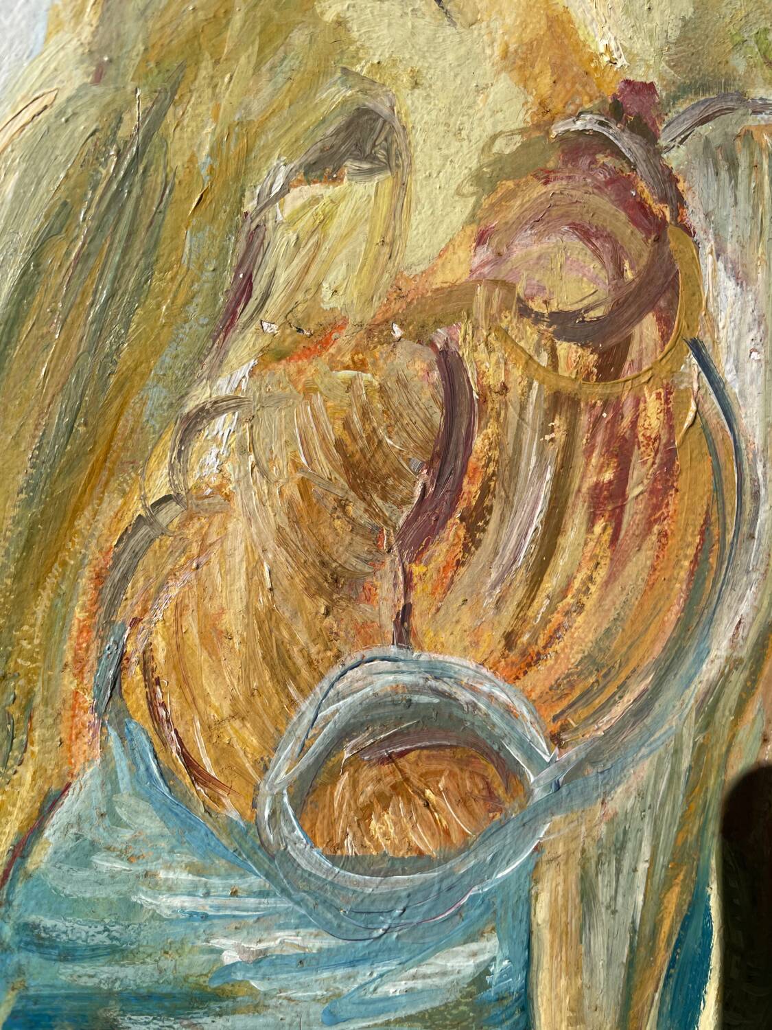 Tableau ancien huile sur toile nu féminin