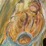 Tableau ancien huile sur toile nu féminin