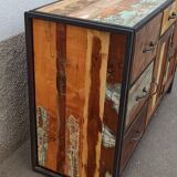 Buffet en bois coloré