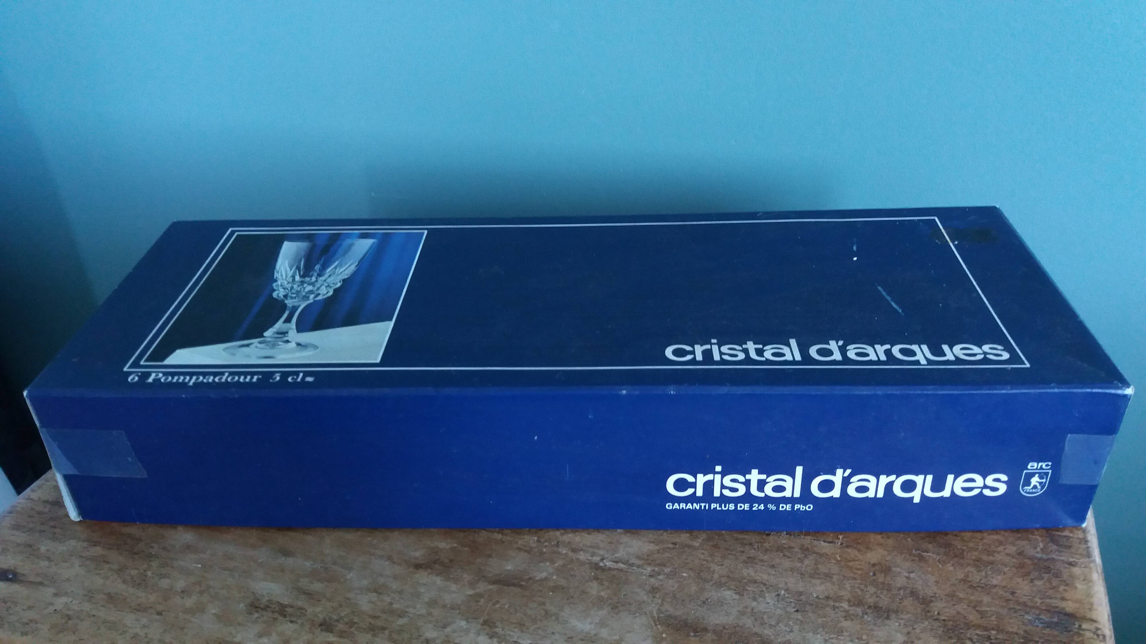 Liqueur glasses, Cristal d'Arques, Pompadour model