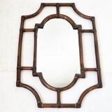 Bamboo mirror 93x66 cm vintage