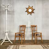 Pair of chairs lutherma troquet bistro brasserie bohème vintage 1950 old bentwood old french