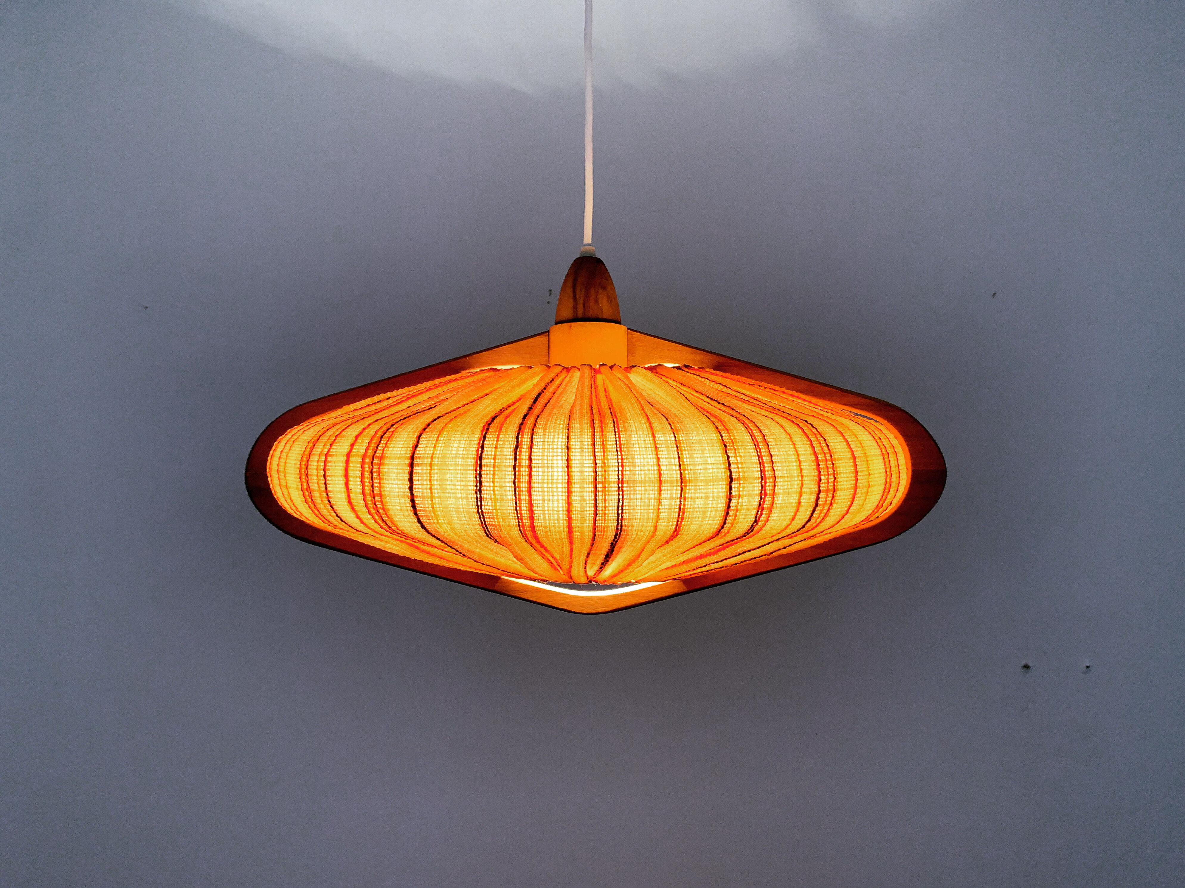 Walnut pendant lamp by Temde