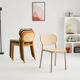 White chair with retro cane look