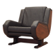 Leather armchair, Italian design, 1970s, production: Italy