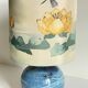 Vintage ceramic and silk ball lamp