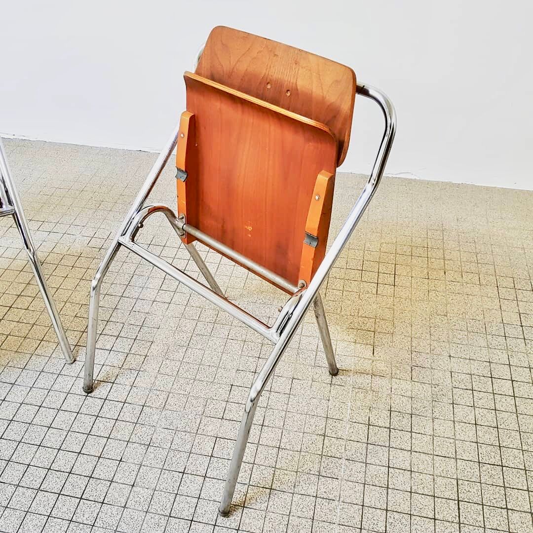 Mauser folding chairs by Erich Schelling midcentury design