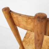 Chaise à dossier en fuseau scandinave en bouleau dans le style d’Ingvar Hildingson, Suède Années 1950