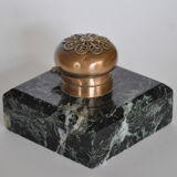 Encrier ancien marbre et bronze
