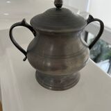 Pewter sugar bowl