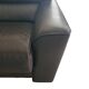 Large 3-seater anthracite leather sofa Roche Bobois