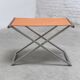 Tabouret pliant en cuir cognac et acier par Michael Christensen, années 1960.