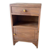 Table de chevet vintage en bois massif / Meuble d'appoi