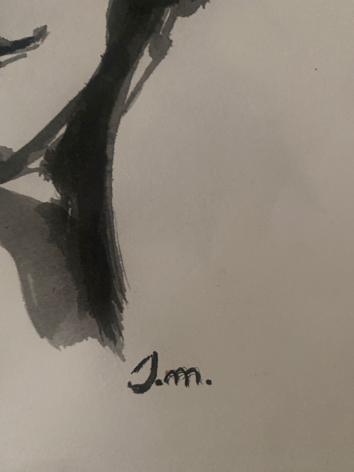 Contemporary portrait of a woman in ink