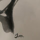 Contemporary portrait of a woman in ink