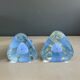 Two-coloured blown glass set