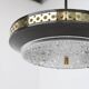 1970s black space age metal pendant by ludib bratislava, czechoslovakia