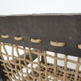 Solid oak and rope lounge chair, The Netherlands 1960's