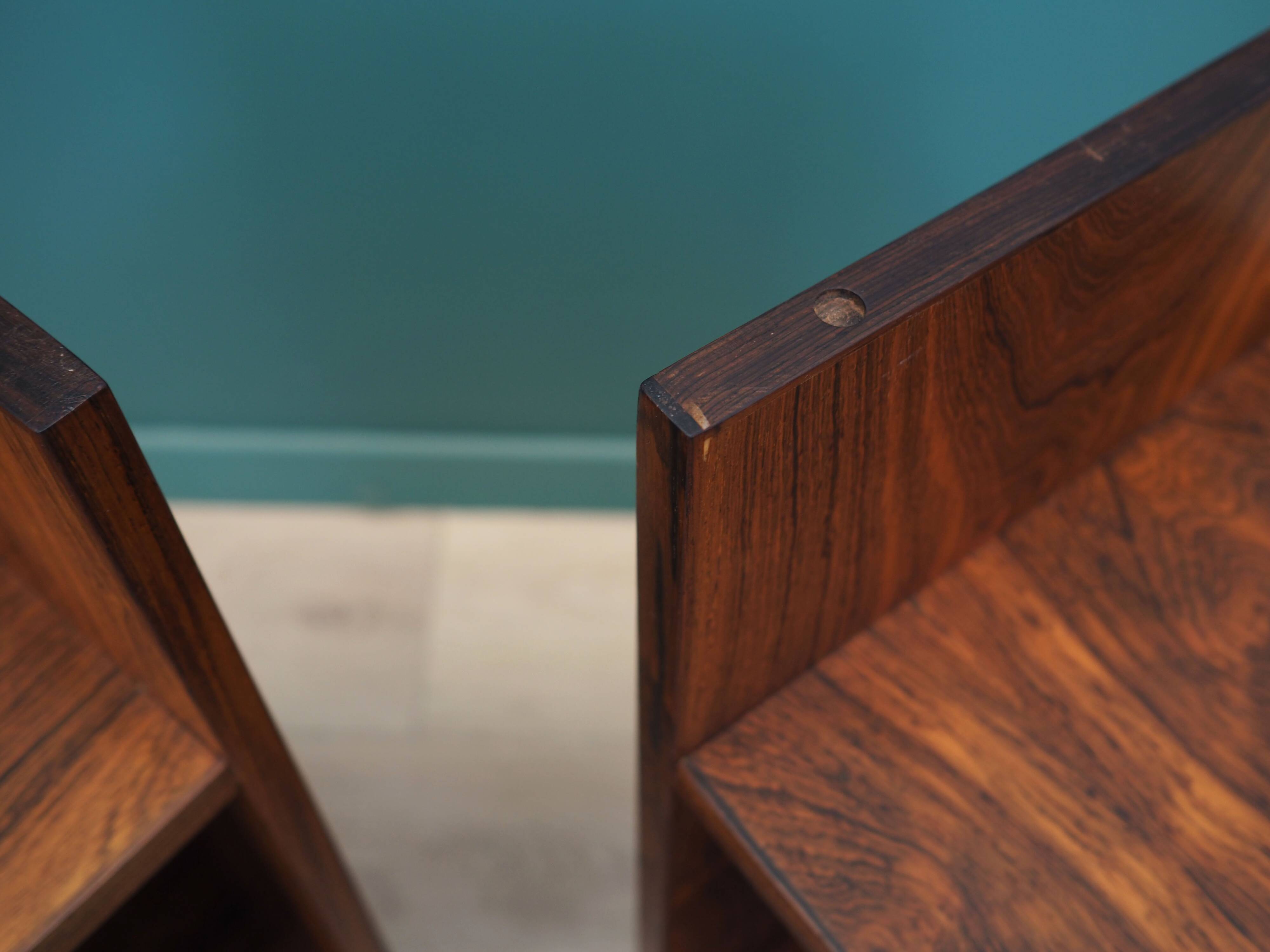 2 Danish rosewood floor-standing shelves, 1970s