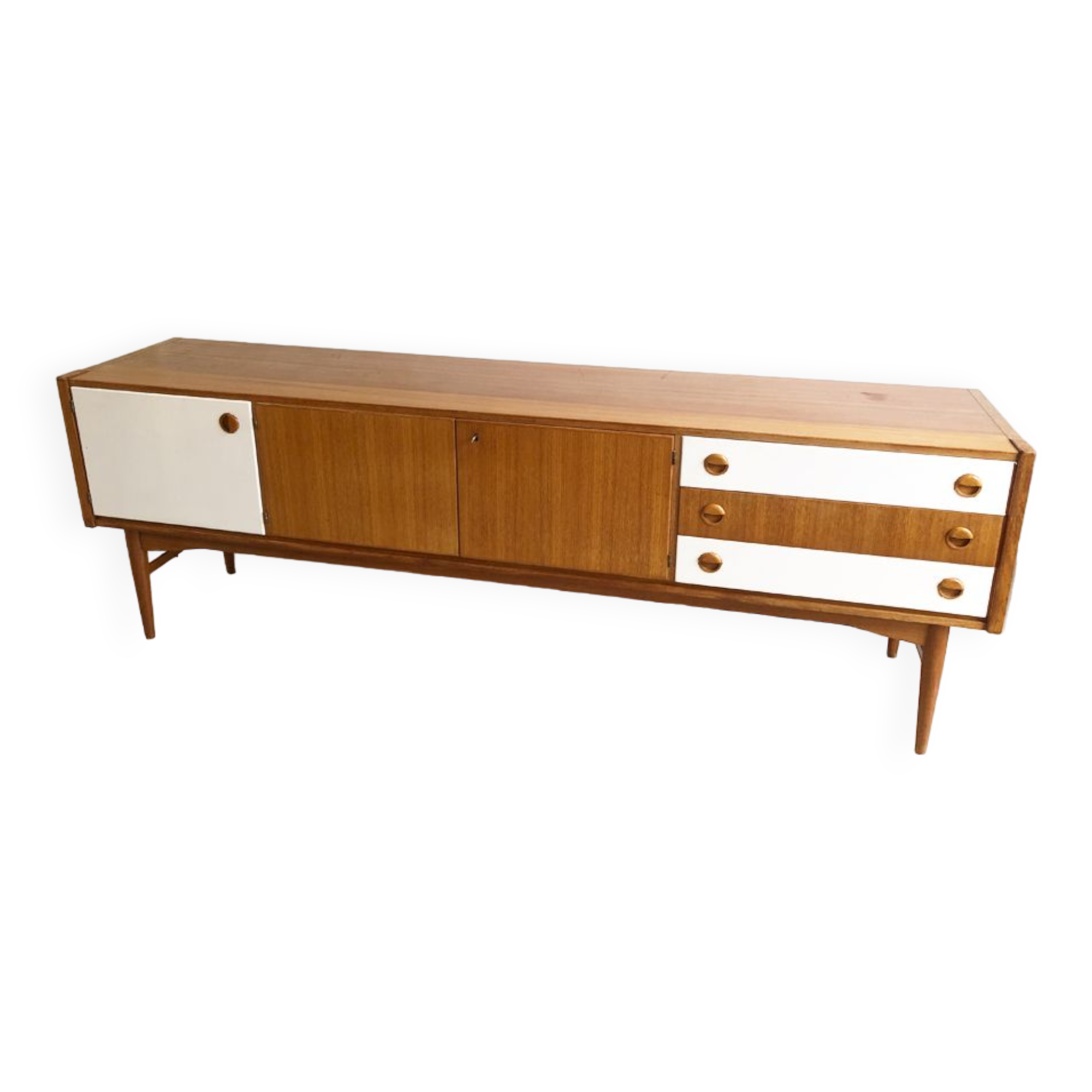 Vintage Scandinavian teak row, 1970