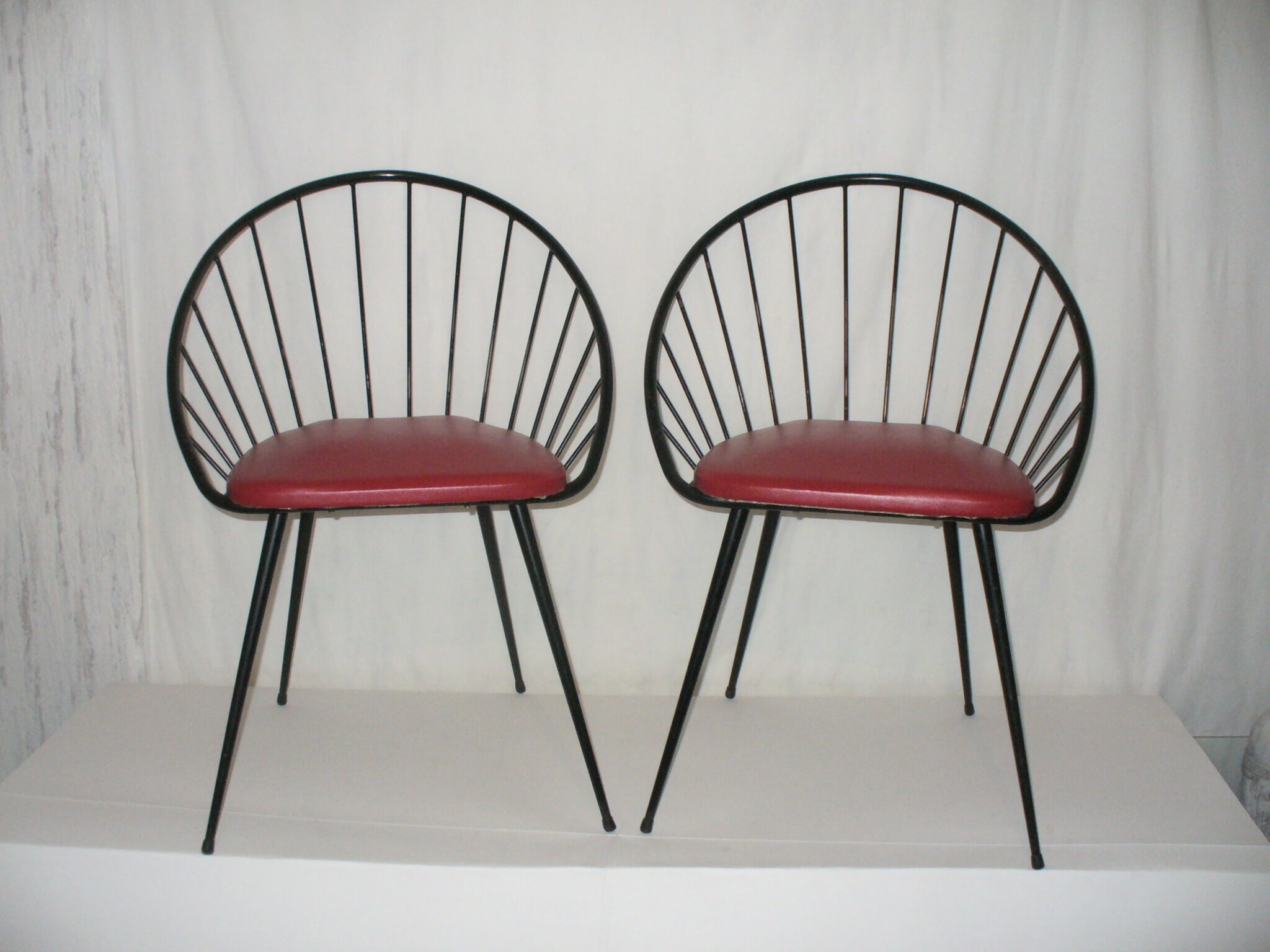 Pair of barrel style chairs from the 50s