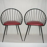 Pair of barrel style chairs from the 50s
