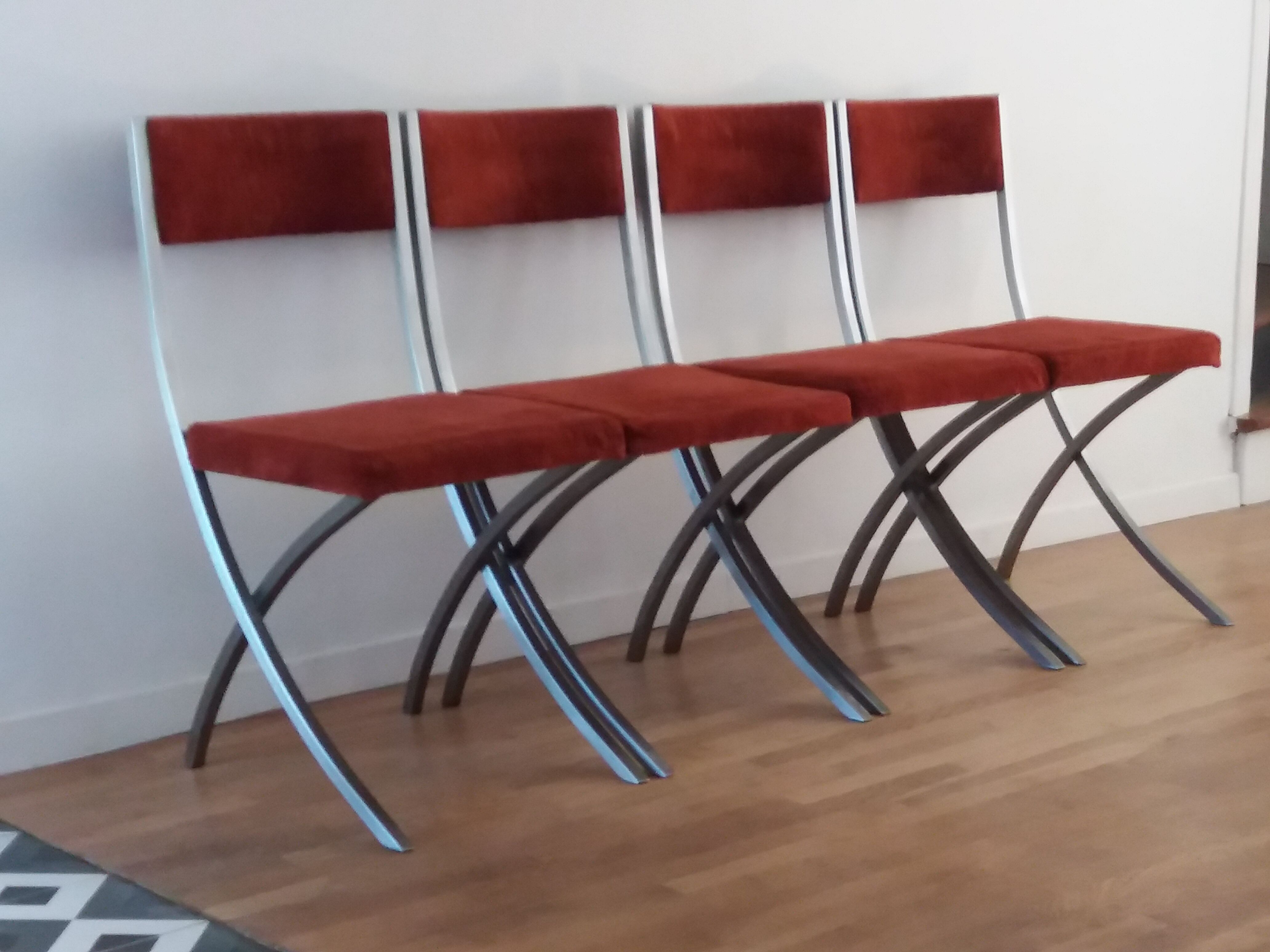 Suite of four chairs from the 80s