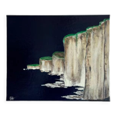 Tableau peinture acrylique « Falaises dans la nuit »