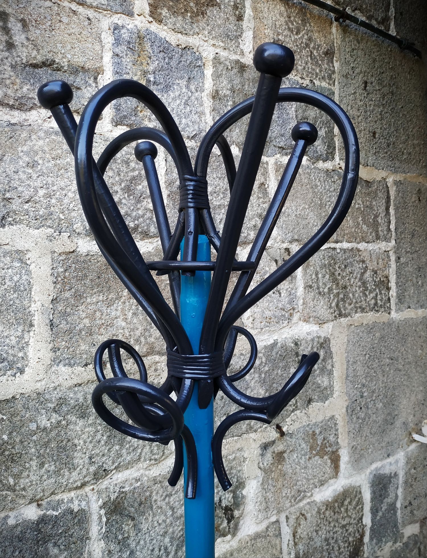 Painted parrot coats door