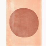 A4 painting - moon - Pink - N289 - signed Eawy