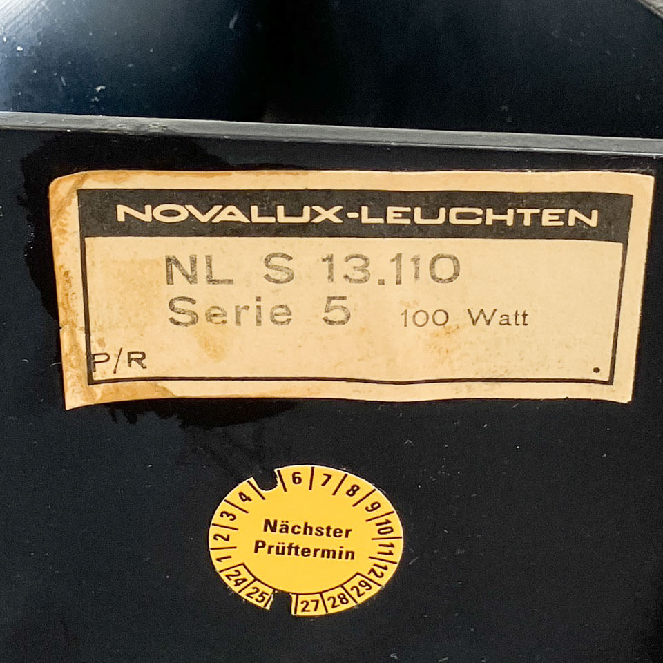 Table lamp by Novalux, chrome and black lacquered metal, 1960s