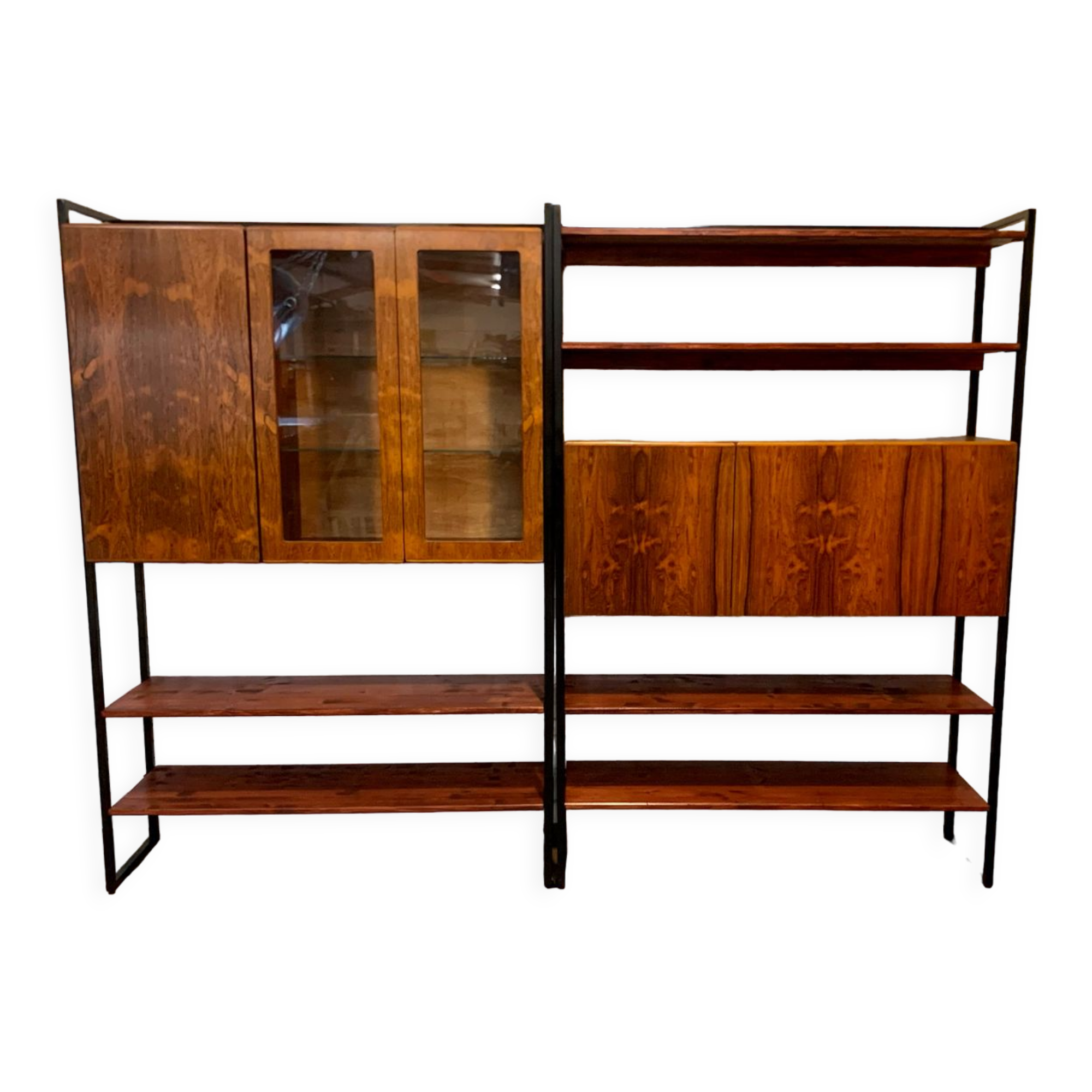 Vintage modular rosewood bookcase 1960
