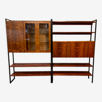 Vintage modular rosewood bookcase 1960