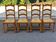 4 chaises  bois massif paillées chêne moyen avec dossier haut type ferme