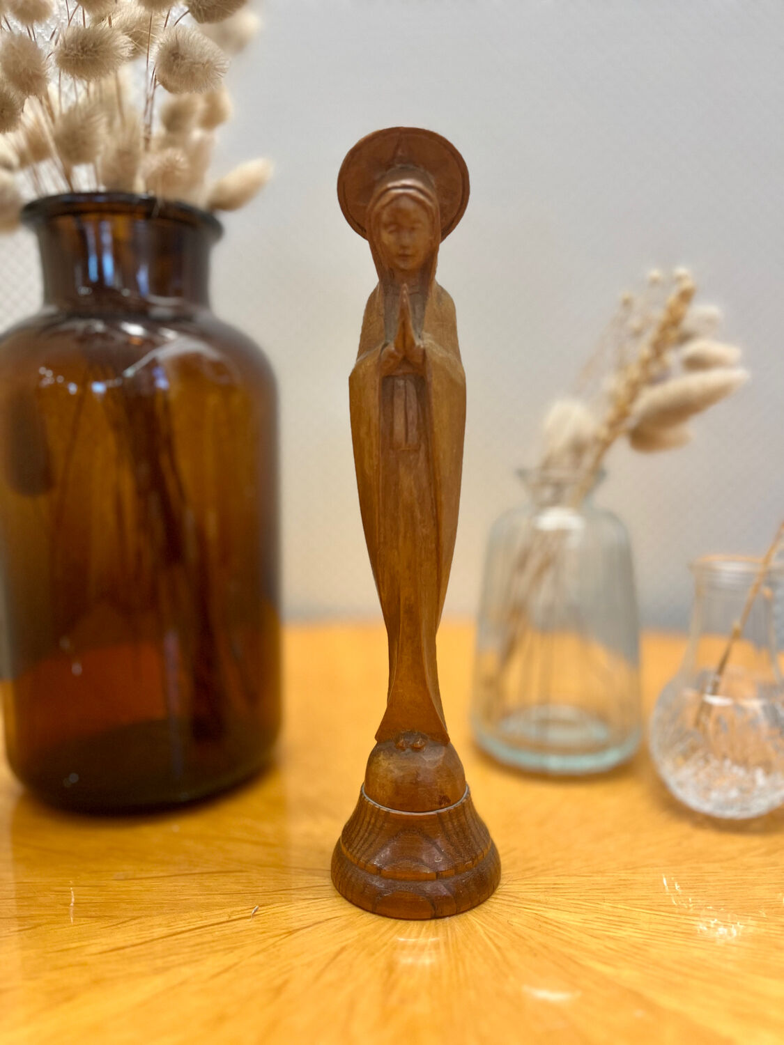 Virgin Mary statuette vintage 1970