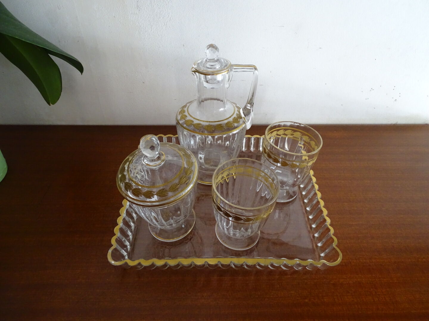 Former night service golden crystal Louis Damon - 20 Bd malherbes Paris - Signed