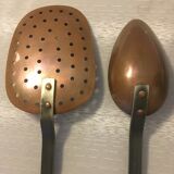 batch of copper utensils