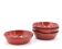 Four red ceramic dessert bowls from Vallauris, 1970s