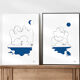 Set of 2 illustrations: n°08 and n°10 of the collection "L'éveil"