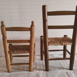 Set of 2 children's wooden chairs