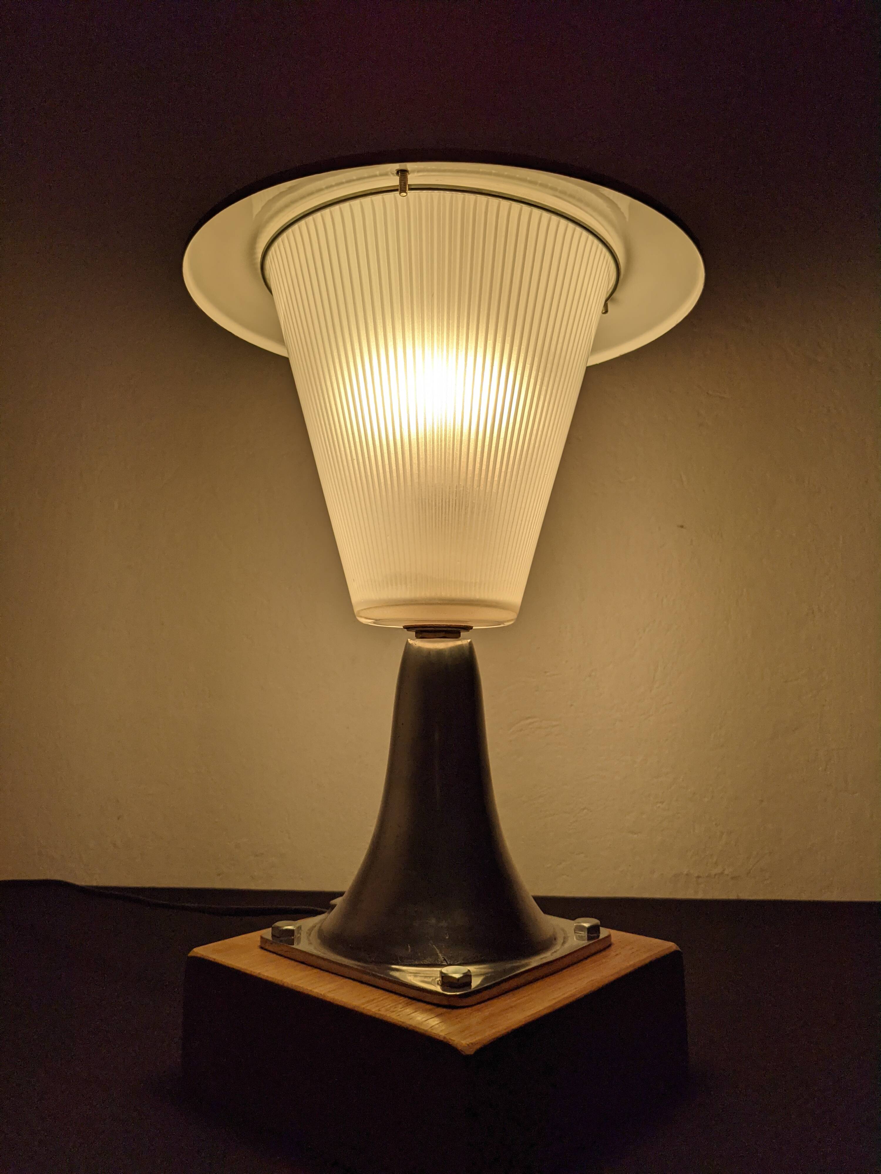 Holophane glass lamp from the 50s/60s