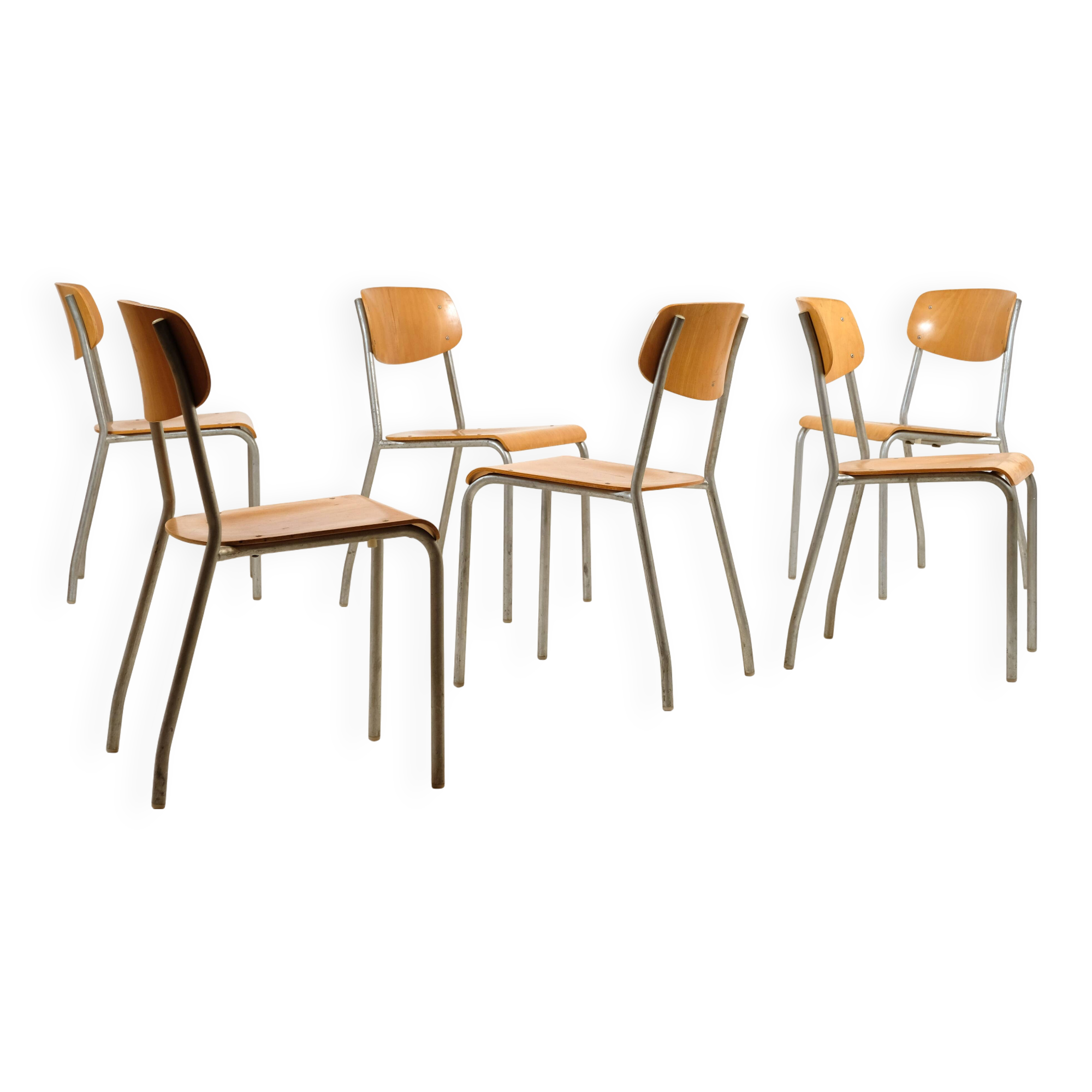 6 chaises par Gustav Hassenpflug 1960