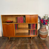 Mid century retro vintage teak cocktail bar display cabinet 1960