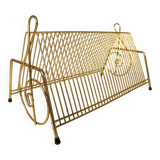 Gold metal vinyl holder from the 60s