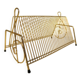 Gold metal vinyl holder from the 60s