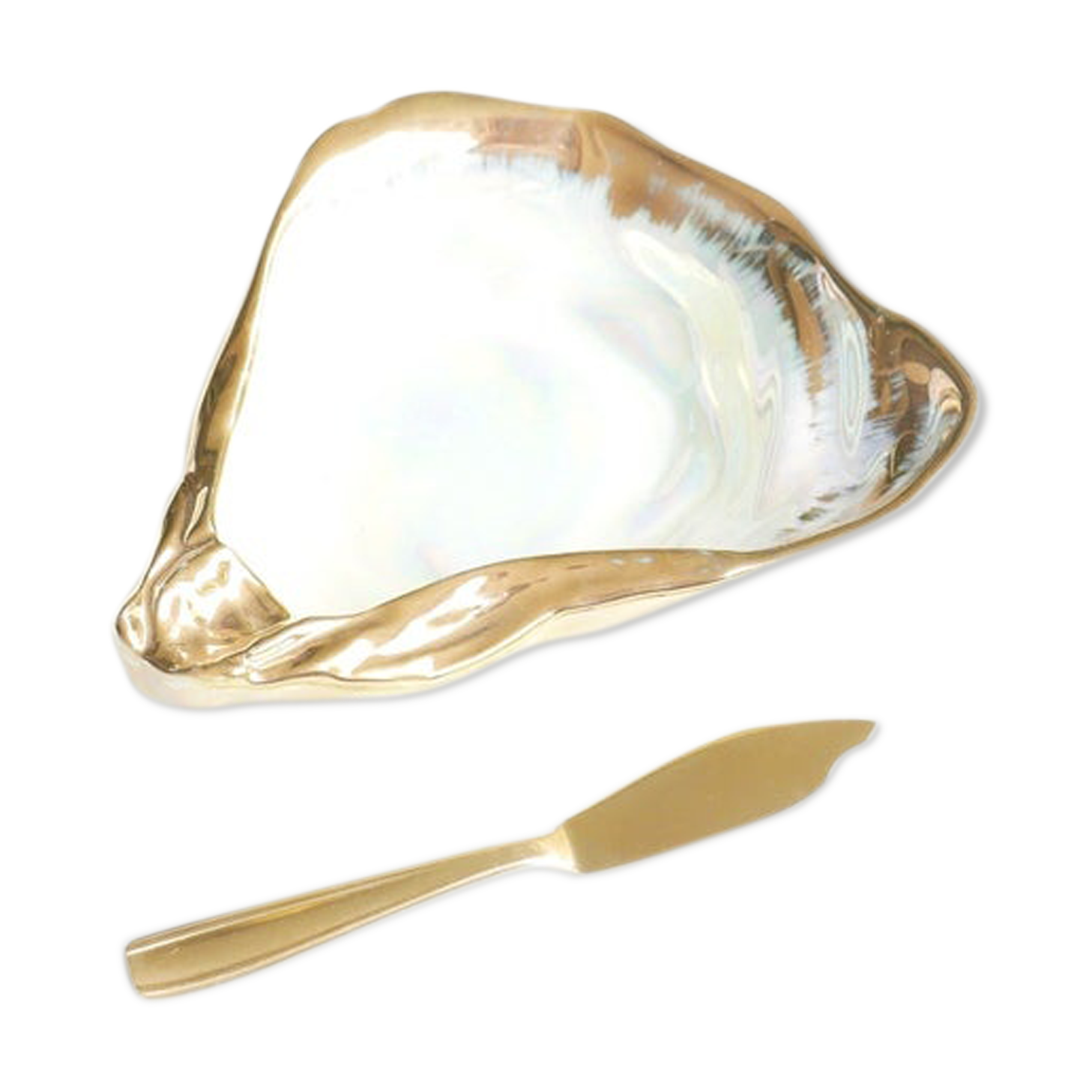 Ceramic "oyster" butter, 1960s