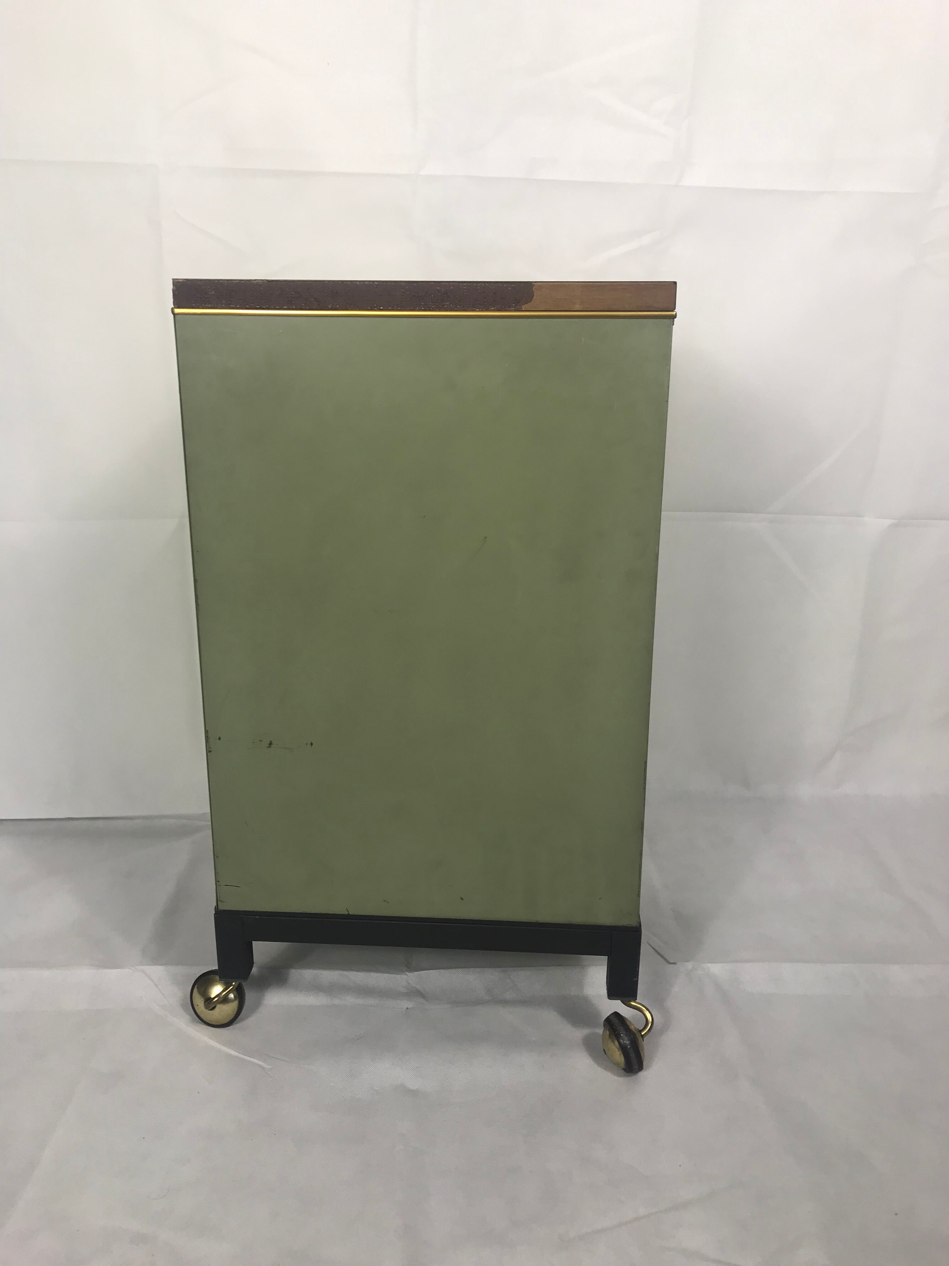 Metal filing cabinet with drawers