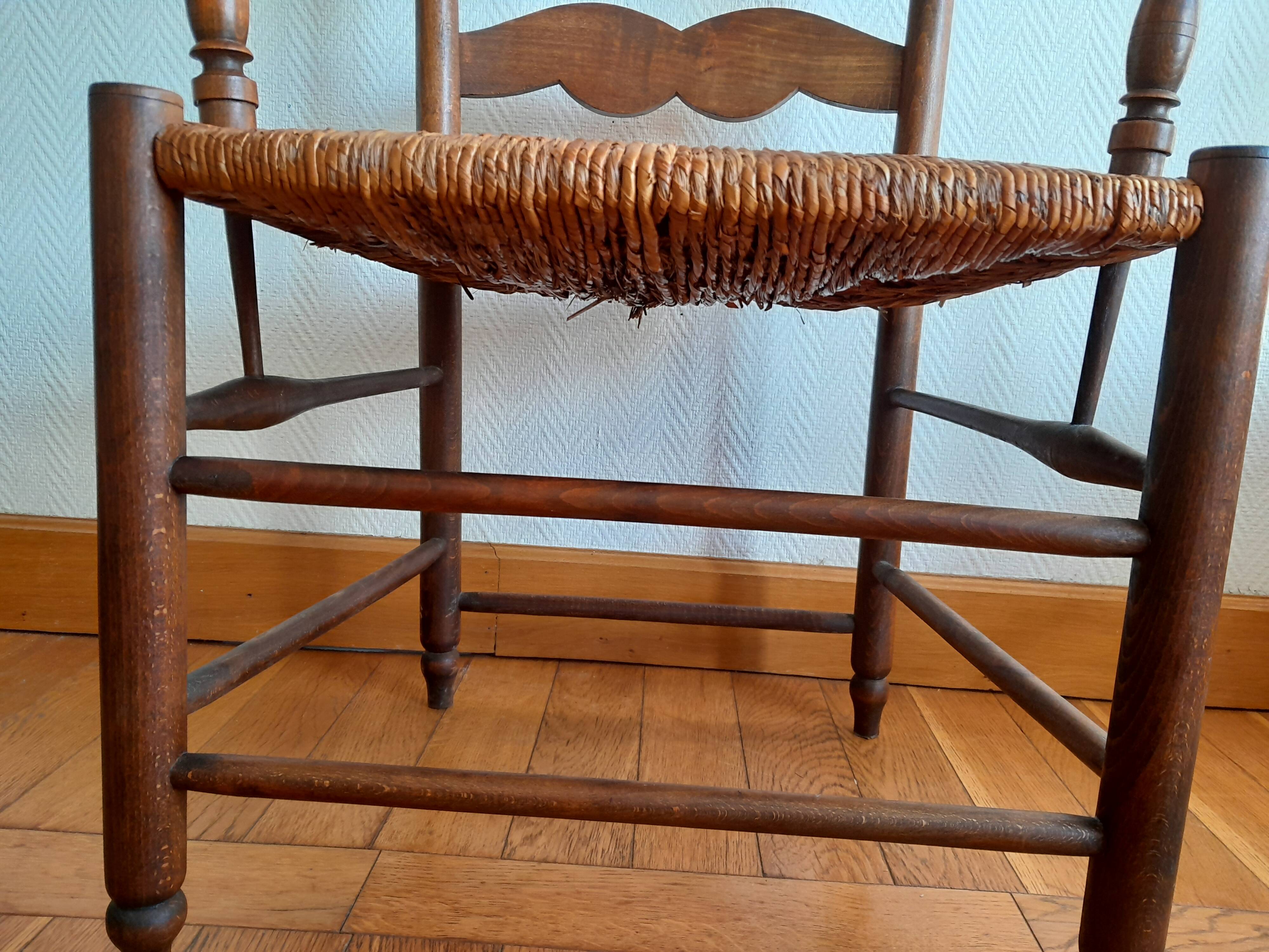 Paire de fauteuils de nourrice, style provençal 19ème siècle